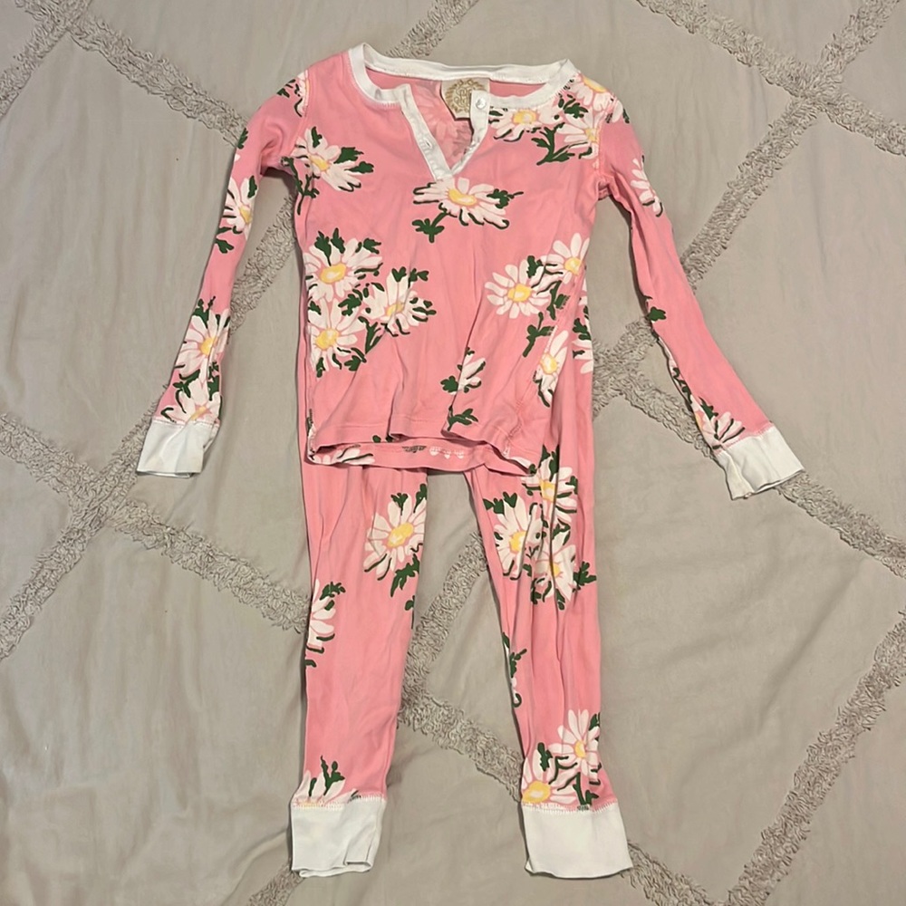 TBBC Beaufort Bonnet pj set pink floral size 4T